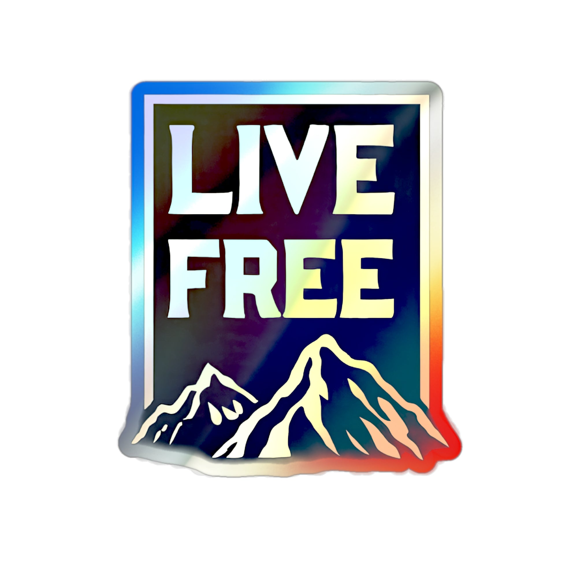 Postage Stamp Holographic Sticker