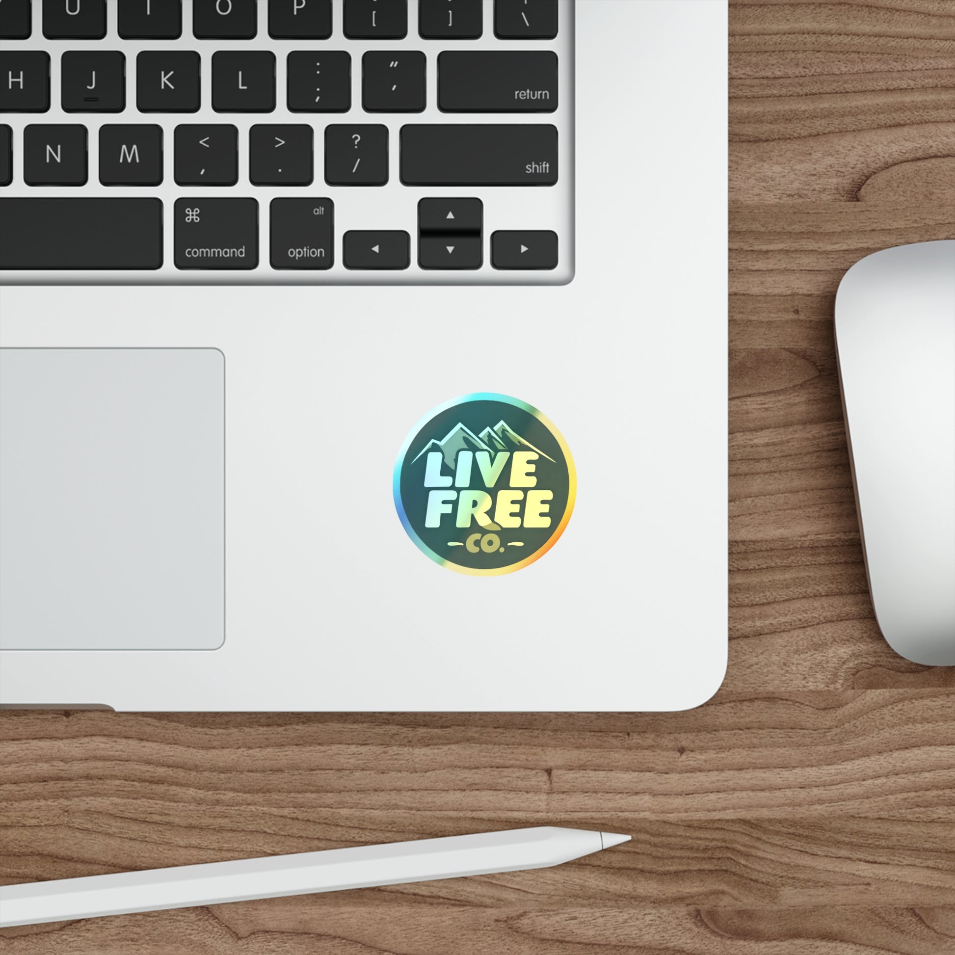 Live Free Co. Holographic Sticker