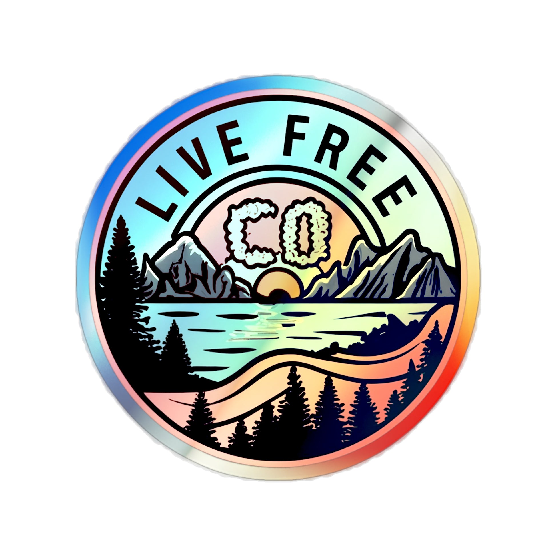 Sunrise Valley Holographic Sticker